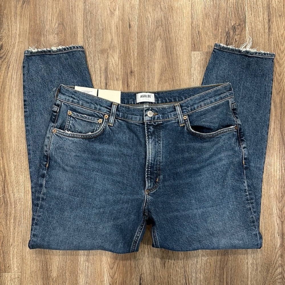 NWT AGOLDE Willow Mid Rise Slim Crop Jeans